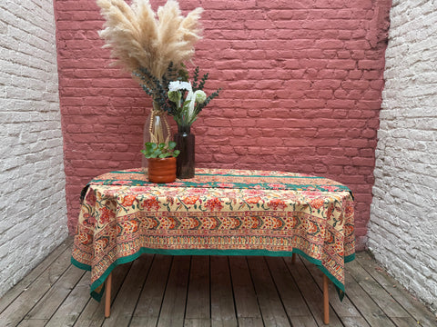 Aranya Tablecloth — Block Print 6 people