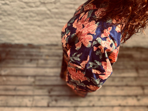 Kimono en voile de coton, Block Print, Rani